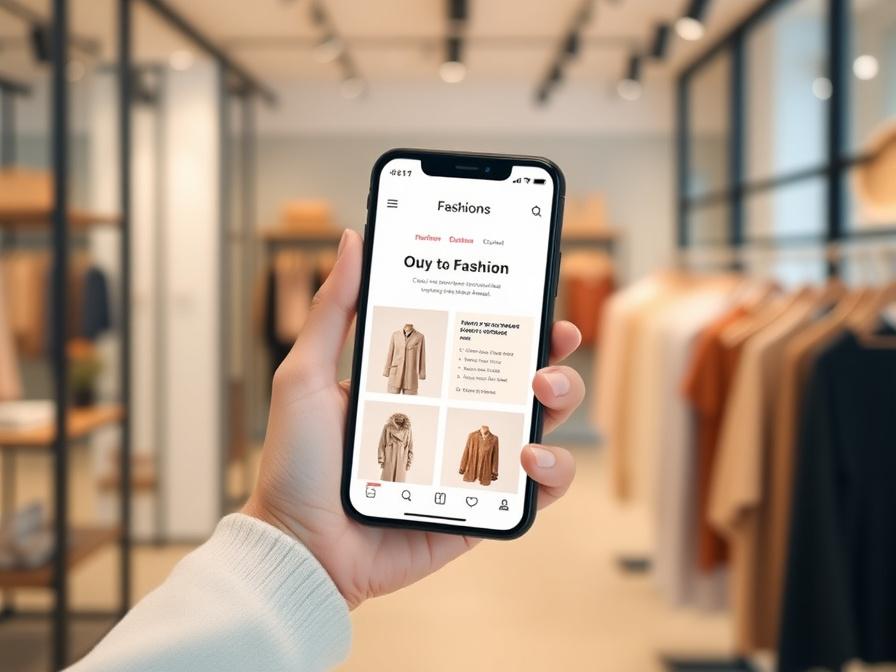 Lune and Co fashion store on a smartphone