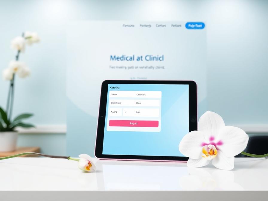 Amara Skin Clinic appointment booking on a tablet